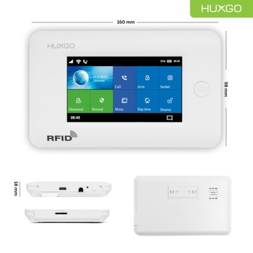 Alarm bezprzewodowy GSM + Wifi z aplikacją TUYA, HUXGO HXA006