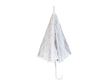 Белый кружевной зонт от солнца, диаметр 50см.