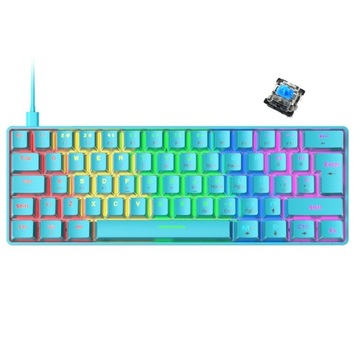 МЕХАНИЧЕСКАЯ КЛАВИАТУРА 60% RGB-СВЕТОДИОДНАЯ ИГРОВАЯ Черная