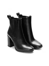 czarne klasyczne botki na słupku skórzane buty damskie Kazar 40