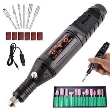 ЭЛЕКТРИЧЕСКАЯ ПИЛОЧКА ДЛЯ НОГТЕЙ ПОРТАТИВНЫЙ МАНИКЮР