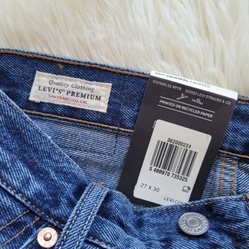 spodnie damskie jeansowe LEVI'S 501 Original Cropped W26 L30 26x30 XS/S