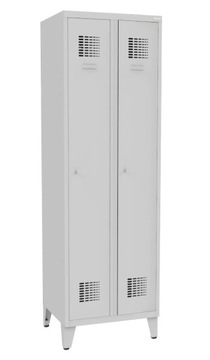 Szafa metalowa 60 cm z nóżkami dla 2 pracowników