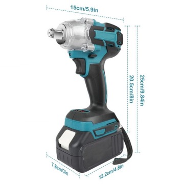 АККУМУЛЯТОРНЫЙ ПНЕВМАТИЧЕСКИЙ УДАРНЫЙ КЛЮЧ 1/2 ДЮЙМА 650 Нм С 2 АККУМУЛЯТОРАМИ 18 В