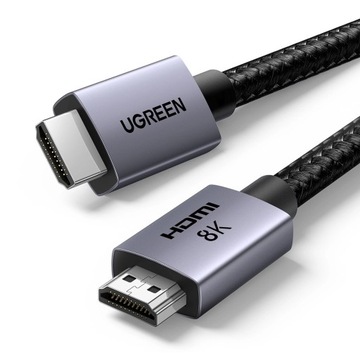 UGREEN KABEL PRZEWÓD WIDEO HDMI 2.1 8K 60HZ HDR DOLBY EARC W OPLOCIE 1M