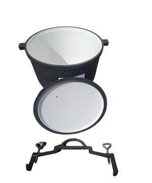 СТОЯЩИЙ Эмалированный Чугунный Казан 7л