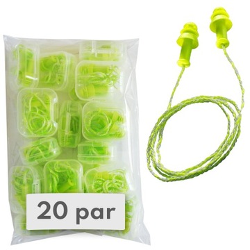 Zatyczki do uszu uvex whisper+ z żyłką etui 20 par