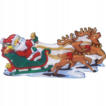Светодиодный рождественский свет в санях с узором Санта-Клауса