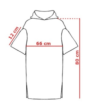 PONCHO BAMBUS BAWEŁNA WAVE HAWAII MAXI