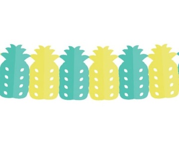 Girlanda bibułowa ananas, 3,6 m aloha party