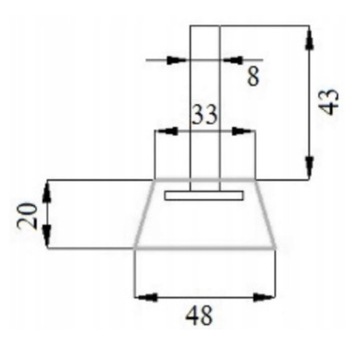 Антивибрационная резиновая ножка M8, набор из 4 резьбовых частей.