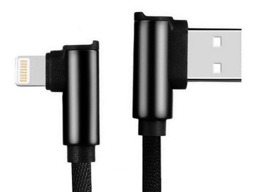 Kabel Apple Lightning 8pin kątowy w oplocie - 1,2m