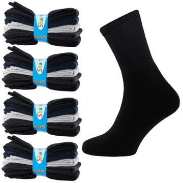 skarpetki BEZUCISKOWE FROTTE skarpety bawelniane długie CIEPŁE 43-46 X20