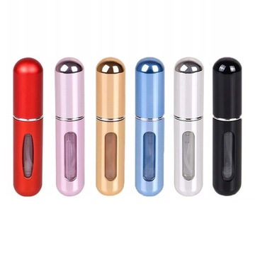 6SZT PODRÓŻNE BUTELKI Z ROZPYLACZEM DO PERFUM 5 ML
