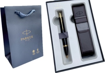 ZESTAW PARKER DŁUGOPIS IM CZARNY GT+ETUI+GRAWER