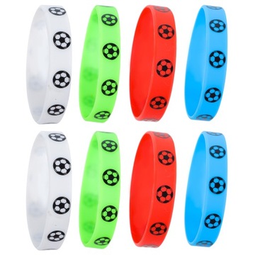 ФУТБОЛЬНЫЙ БРАСЛЕТ РЕЗИНОВЫЕ БРАСЛЕТЫ 8 ШТ.