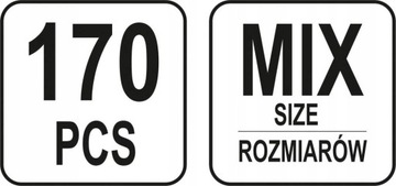 YT-06780 ШАЙБЫ КОРПУСНЫЕ ВИНТЫ 170шт МИКС