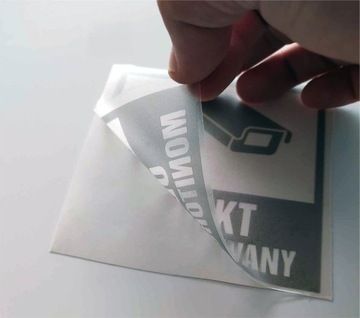 Naklejka Informacyjna na szybę Uwaga Zakaz Palenia Piktogram Znak 10x10cm