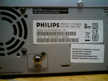 PHILIPS DVDR3510V комбо DVD-рекордер 2-в-1 Меню польского видео ВИДЕО