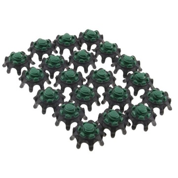 20 szt. Buty do golfa Kolce 3x1,5 cm Ciemnozielone