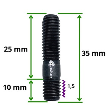 ŠROUB ŠPUNT KOLEKTORU VÝFUKOVÉHO M10X25 + MATICE