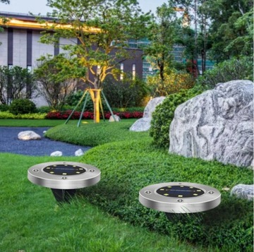 СОЛНЕЧНАЯ СВЕТОДИОДНАЯ САДОВАЯ ЛАМПА НАЗЕМНАЯ ЛАМПА x12 шт. ДАТЧИК СУМЕРКИ