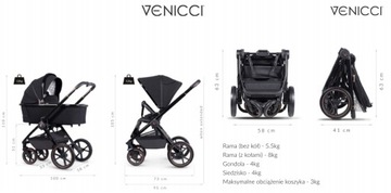Коляска VENICCI TINUM Upline 2в1 ALL BLACK