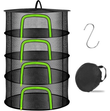 4-СЛОЙНАЯ СКЛАДНАЯ ВЕШАЛКА ДЛЯ СУШКИ ТРАВ, МЯСА, ЦВЕТОВ 60X80СМ