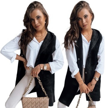 ЖЕНСКИЙ МЕХОВОЙ ЖИЛЕТ С РУКАВАМИ, размер. XXL