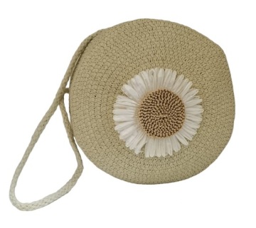 ВИНТАЖНАЯ СУМКА НА ПЛЕЧЕ С СОЛОМОЙ И ЦВЕТОЧНЫМ ЦВЕТОМ, БЕЖЕВАЯ ВЕСНА ЛЕТО