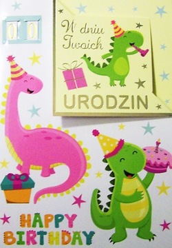 Kartka dla Dziewczynki z Wymienna Cyfrą wzór 2