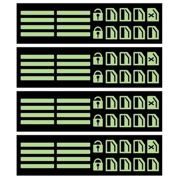 НАКЛЕЙКИ НА КНОПКИ НА ОКНА АВТОМОБИЛЯ, 4 ЛИСТА