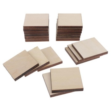 30 Sztuk Kwadratowy Panel Drewniany MDF DIY M