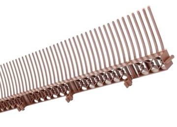 Карнизный гребешок с решеткой «воробейник», коричневый 8017