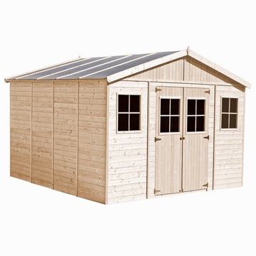 Drewniany domek ogrodowy Timbela M330 - 246 x 420 x 418 cm / 16 m2