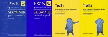 SŁOWNIK SZWEDZKO POLSKI; POLSKO SZWEDZKI KPL +KURS
