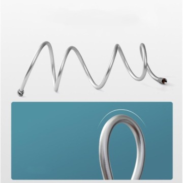 СИЛИКОНОВЫЙ ШЛАНГ ДЛЯ ДУША СЕРЕБРИСТО-СЕРЫЙ ГЛАДКИЙ ПВХ 360° РЕЗИНА 150 СМ