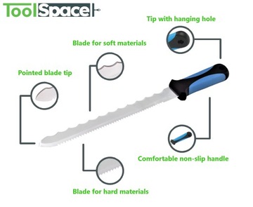 НОЖ ДЛЯ РЕЗКИ МИНЕРАЛЬНОЙ ВАТЫ И ПЕНОСТАТА
