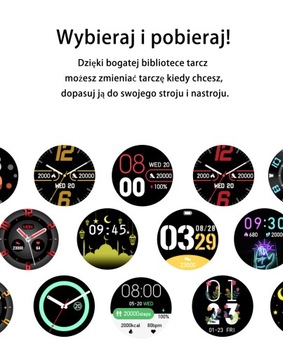 SMARTWATCH Zegarek DAMSKI Pogoda FB SMS Relaks