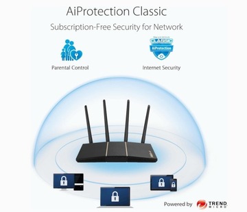 Двухдиапазонный Wi-Fi роутер ASUS RT-AX57 AX3000 AiMesh