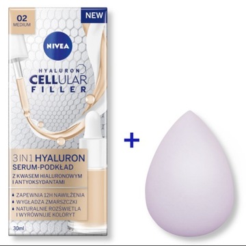 NIVEA HYALURON CELLULAR FILLER Podkład kryjący do twarzy naturalny 30ml