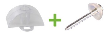 Zestaw śruby V2A + podkładki do płyt falistych PVC