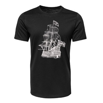 Battleship Męski T-shirt Czarny XXL