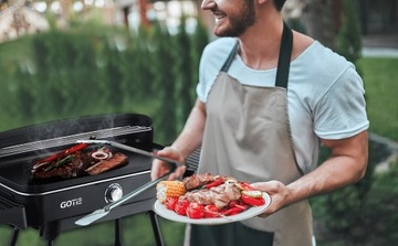 GRILL ELEKTRYCZNY 2w1 OGRODOWY NA TARAS BALKONOWY lub DO DOMU HIT! DUŻA MOC