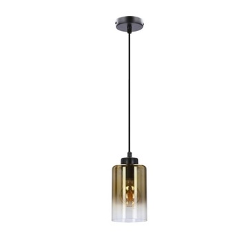 Aspra lampa wisząca czarny 1x60w e27 klosz burszty