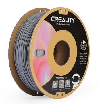 ORYGINALNY FILAMENT CREALITY CR-PLA MATTE SZARY GRAY MAT 1KG 1,75mm