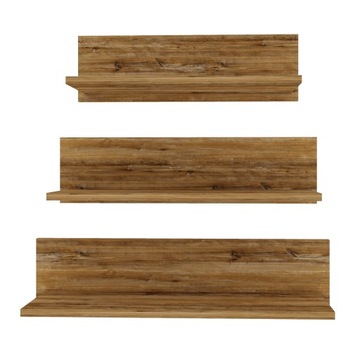 PÓŁKA WISZĄCA ŚCIENNA DREWNO RETRO 60/70/80CM