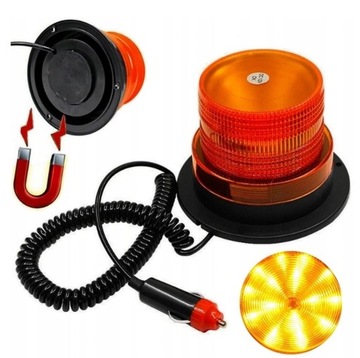 LAMPA LED KOGUT STROBOSKOP OSTRZEGAWCZA 12/24V