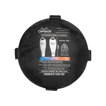 ŚPIWÓR MUMIA Z KAPTUREM CAMPUS - PIONEER 200 R