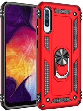 ETUI PANCERNE RING CASE DO SAMSUNG A50 + SZKŁO